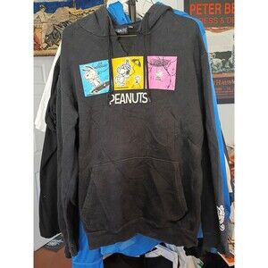 2 SIDED ORIG Peanuts Snoopy Woodstock Hoodie  Adult large l Sweatshirt